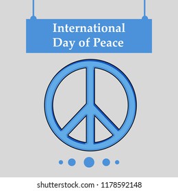 illustration of International Day of Peace 
 Background