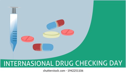 illustration of international drug checking day.