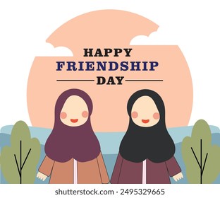  illustration for international friendship day celebration