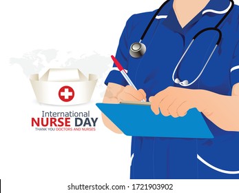 illustration of International nurse day