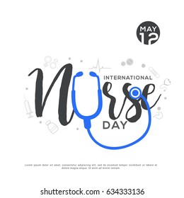 Illustration Of International Nurse Day Background.