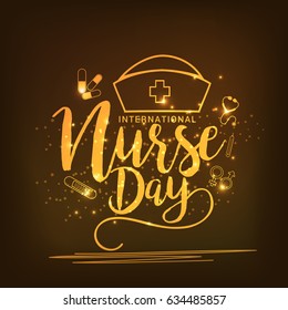 Illustration Of International Nurse Day Background.