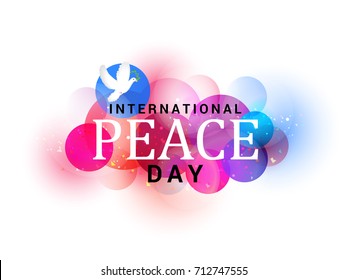 Illustration Of International Peace Day,Poster Or Banner Template Design