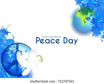 Illustration Of International Peace Day,Poster Or Banner Template Design