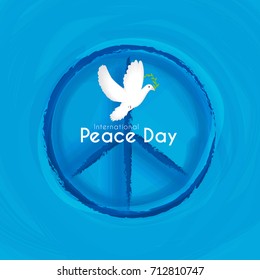 Illustration Of International Peace Day,Poster Or Banner Template Design.