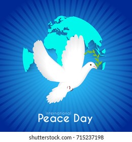 Illustration Of International Peace Day,Poster Or Banner Template Design.