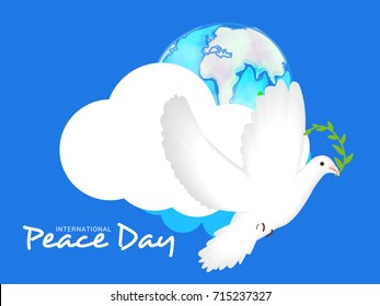 Illustration Of International Peace Day,Poster Or Banner Template Design.
