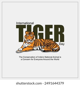 illustration of international tiger day concept