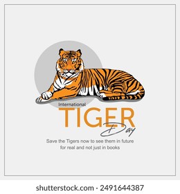 illustration of international tiger day concept