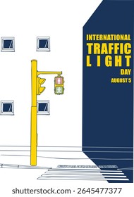 Illustration for International Traffic Light Day. Vector illustration.