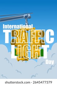 Illustration for International Traffic Light Day. Vector illustration.