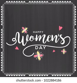 Illustration Of International Women's Day Card Background.