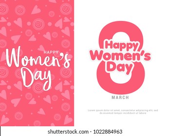 Illustration Of International Women's Day Card Background.
