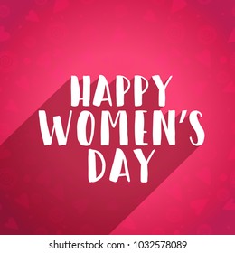 Illustration Of International Women's Day Greeting Card Background.