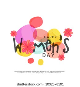 Illustration Of International Women's Day Greeting Card Background.