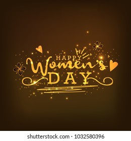 Illustration Of International Women's Day Greeting Card Background.