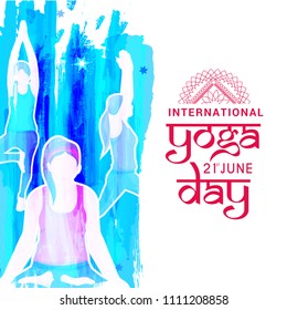 Illustration Of international yoga day.