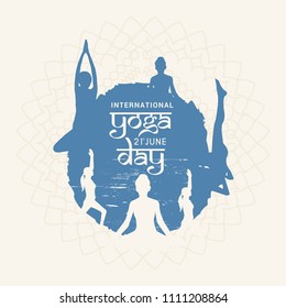 Illustration Of international yoga day.