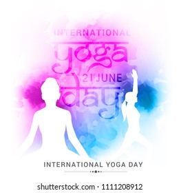 Illustration Of international yoga day.