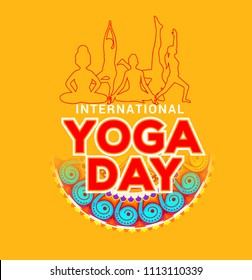 Illustration Of international yoga day.