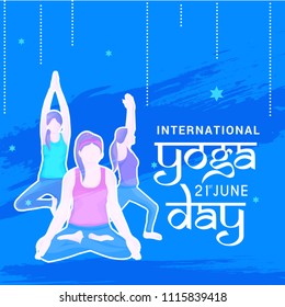 Illustration Of international yoga day.