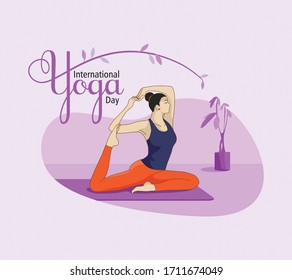 illustration of International yoga day