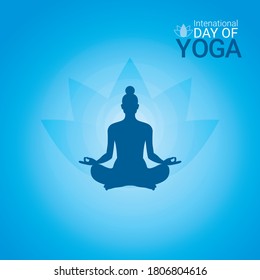 Illustration Of international yoga day.