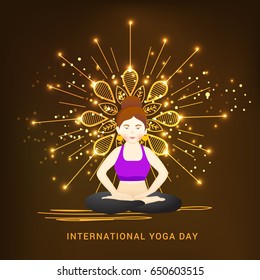 Illustration Of International Yoga Day.