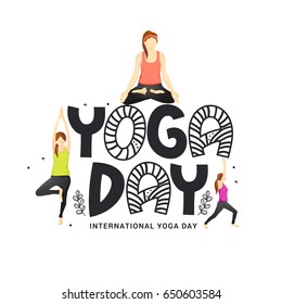 Illustration Of International Yoga Day.