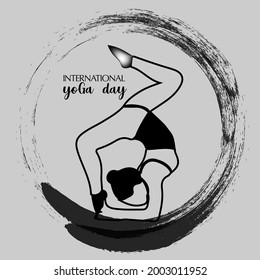 illustration of International Yoga Day on 21st June