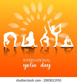 illustration of International Yoga Day on 21st June