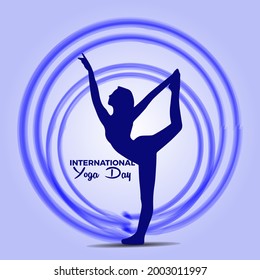 illustration of International Yoga Day on 21st June