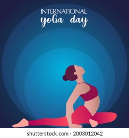 illustration of International Yoga Day on 21st June