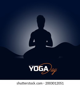 illustration of International Yoga Day on 21st June