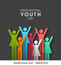 Illustration of International Youth day,12 August.