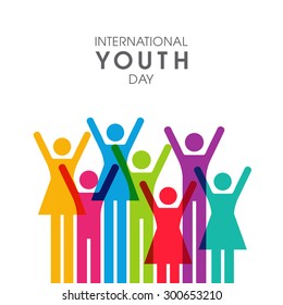 Illustration of International Youth day,12 August.