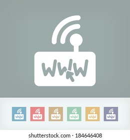 Illustration of internet modem icon