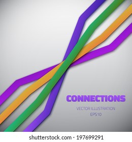 Illustration of Internet People Connection Lines vector background