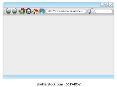 An illustration of an internet web browser with copyspace if required