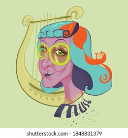 Illustration Interpretation of the image of the muse or Everyone has his own muse