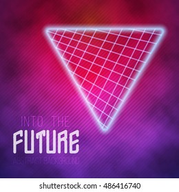 Illustration of Into The Future Abstract 1980s Style Background