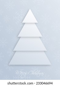 Illustration of intricate Christmas tree greeting card.