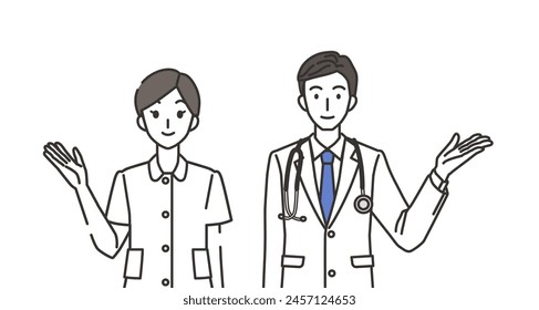 Illustration of introducing doctors and nurses