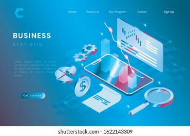 illustration of investment and financial solutions to increase income and economic growth in isometric 3d style