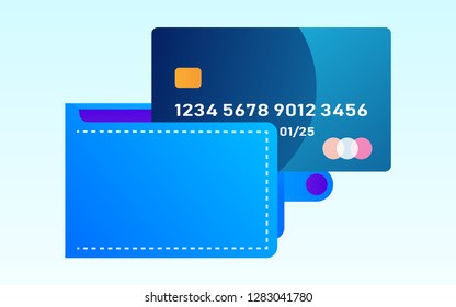 illustration of investment or saving money which increases in bank saving. wallet and money coin. business growth up vector design