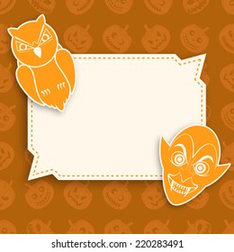 illustration of  invitation card of Halloween.