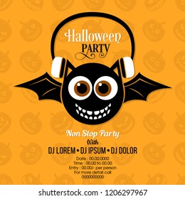 illustration of invitation,poster or banner of Halloween party.