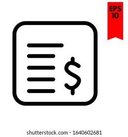 illustration of invoice flat icon