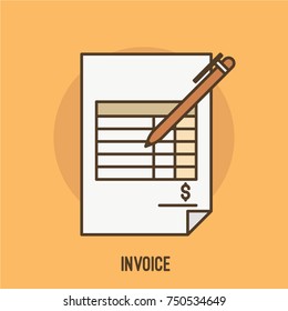 Illustration of invoice paper 