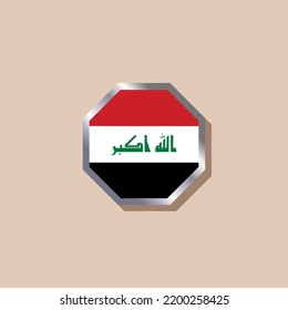 Illustration of Iraq flag Template